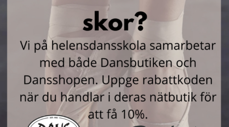 Behöver du nya danskläder och skor?